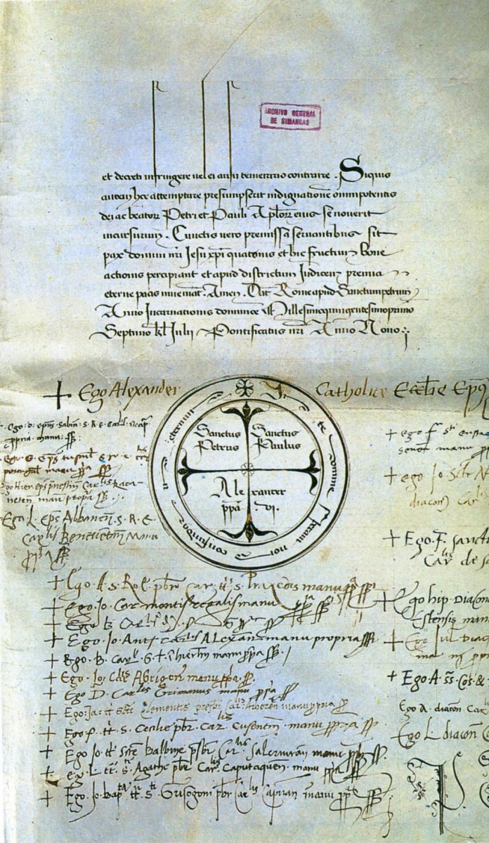 1494 1503 Bulle du pape Alexandre VI contre Frederic Ier de Naples.jpg